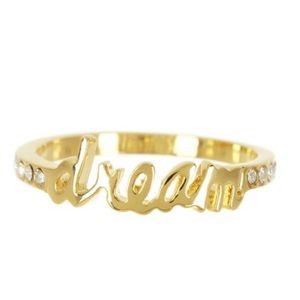 Sold- Covet 14k Gold Plated ‘Dream’ Ring Size 7